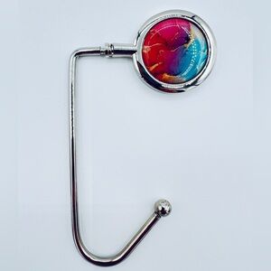 Purse Hook Marbled Center Red New